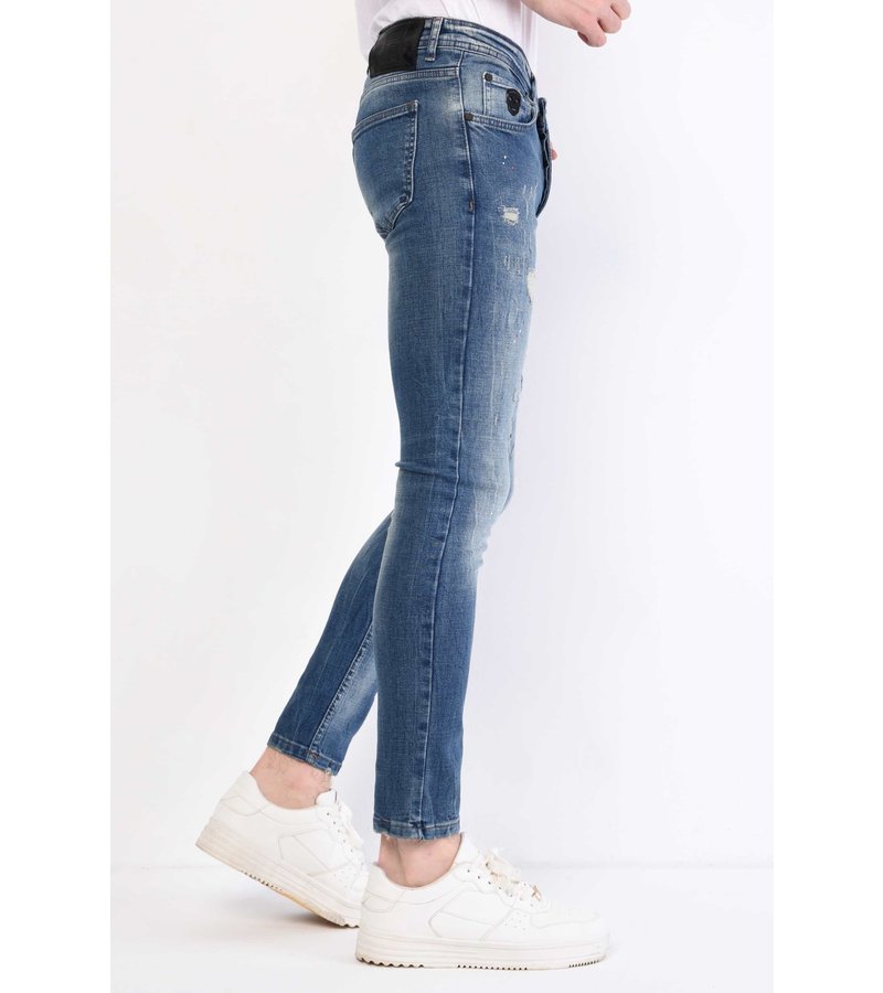Local Fanatic Jeans Met Gerafeld Effect Slim Fit - 1068 - Bla