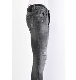 Local Fanatic Jeans Med Färgstänk Herr Slim Fit - 1069 - Gra