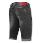 Local Fanatic Män Shorts Stretch Slim Fit -1032-SH - Grå