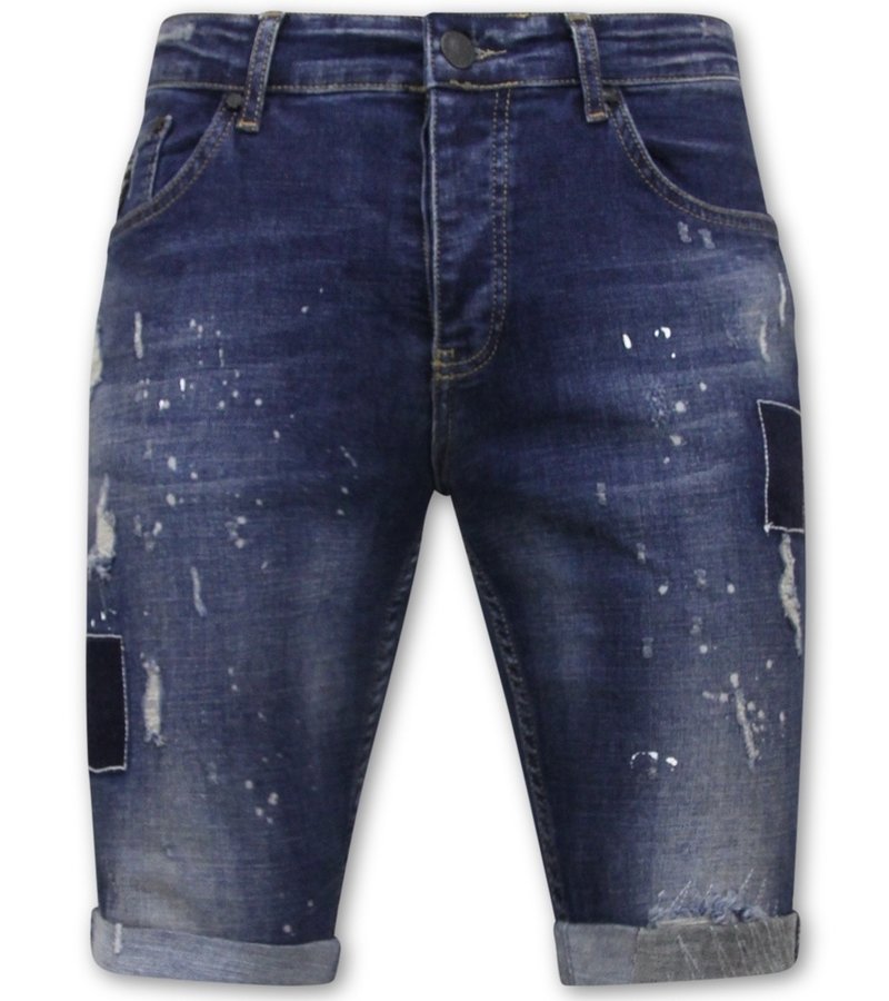 Local Fanatic Slim Fit Jeansshorts Herr Online - 1026-SH - Bla