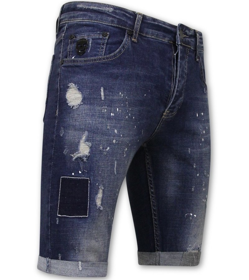 Local Fanatic Slim Fit Jeansshorts Herr Online - 1026-SH - Bla