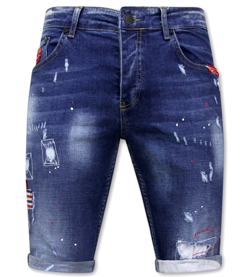 Local Fanatic Slim Jeansshorts Herr Billiga - 1030-SH - Bla