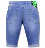 Local Fanatic Skinny Herrshorts Jeans - 1027-SH - Bla