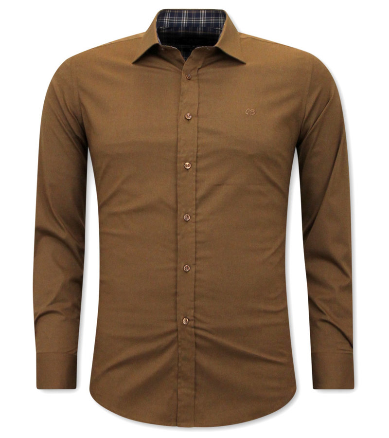 Gentile Bellini Herrskjortor Slim Fit - Brun