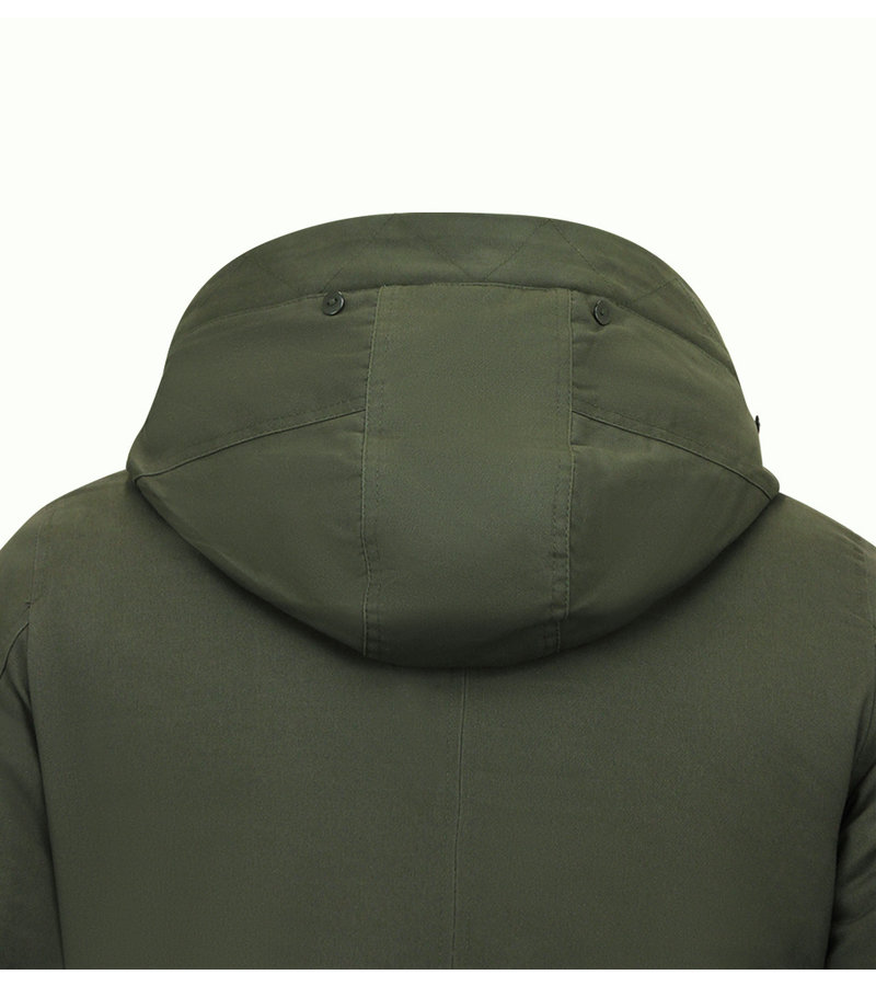 Enos Quiltad Canvas Jacka Herr Grön