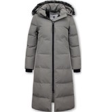 Matogla Puffer Lång Vinterjacka Dam - Gra Matogla Puffer Lång Vinterjacka Dam - Gra