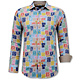 Stempeldruck Herrskjortor Slim Fit - 3109
