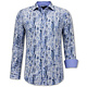 Slim Blommig Skjorta Herr - 3116 - Bla