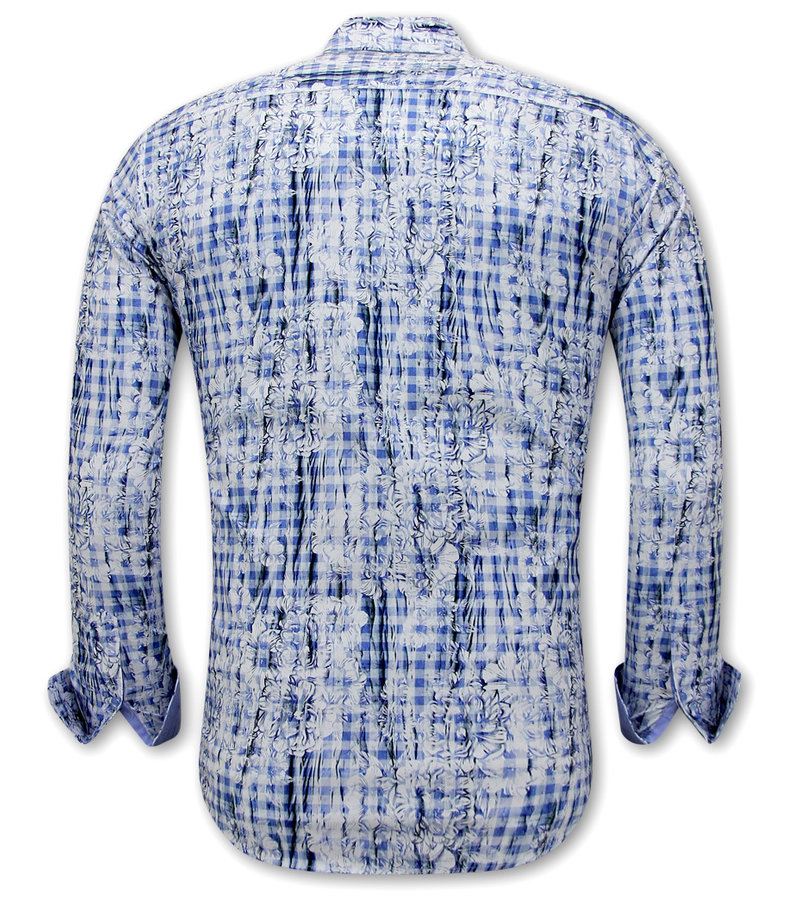 Gentile Bellini Slim Blommig Skjorta Herr - 3116 - Bla
