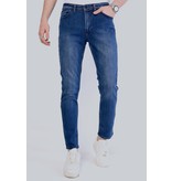 True Rise Regular Stretch Jeans Med Raka Ben - DP21-NW - Bla