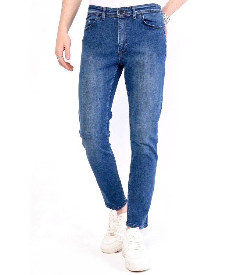 True Rise Regular Stretch Jeans Med Raka Ben - DP21-NW - Bla