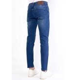 True Rise Regular Stretch Jeans Med Raka Ben - DP21-NW - Bla