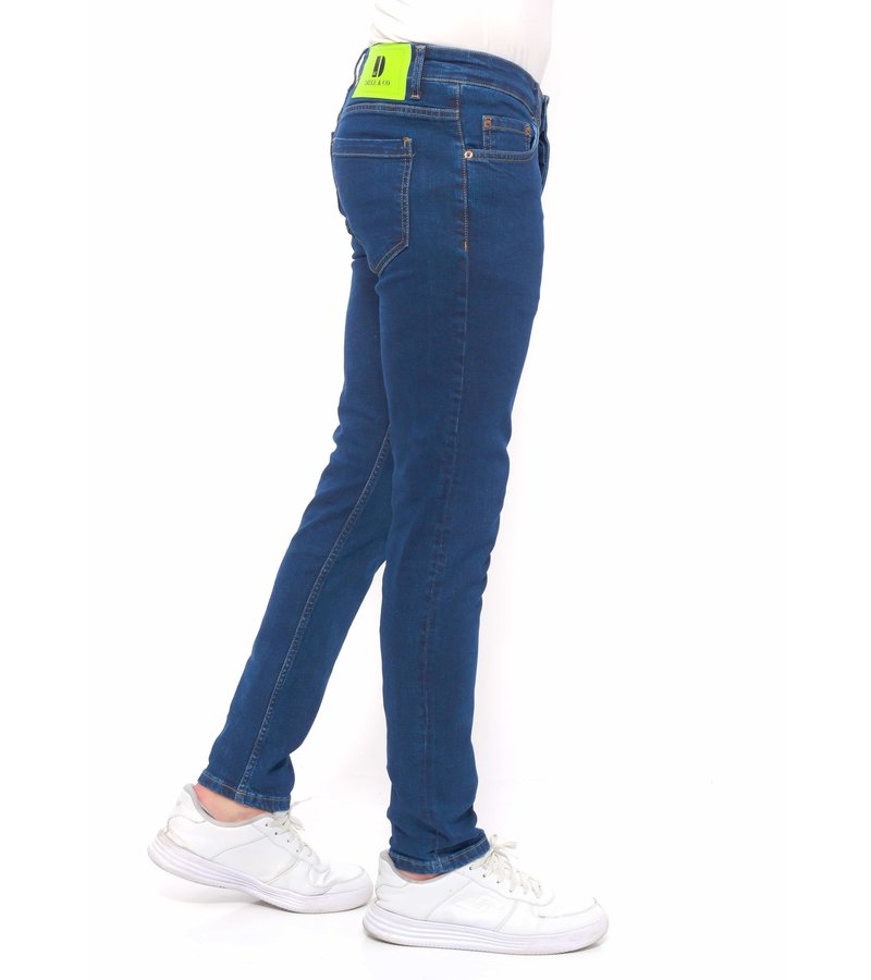 True Rise Enkla  Jeans Herr Slim Fit - DC-057 - Bla