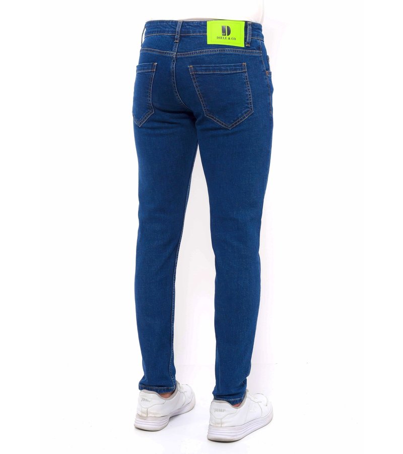True Rise Enkla  Jeans Herr Slim Fit - DC-057 - Bla