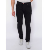 True Rise Klassiska Jeans Slim Fit Stretch - DC-052 - Svart