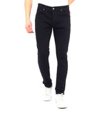 True Rise Klassiska Jeans Slim Fit Stretch - DC-052 - Svart