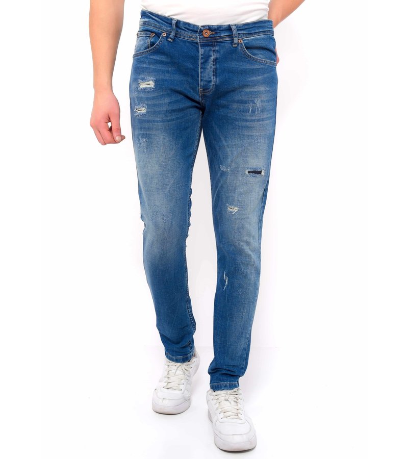 True Rise Jeans Herr Slim Fit - DC-036- Bla