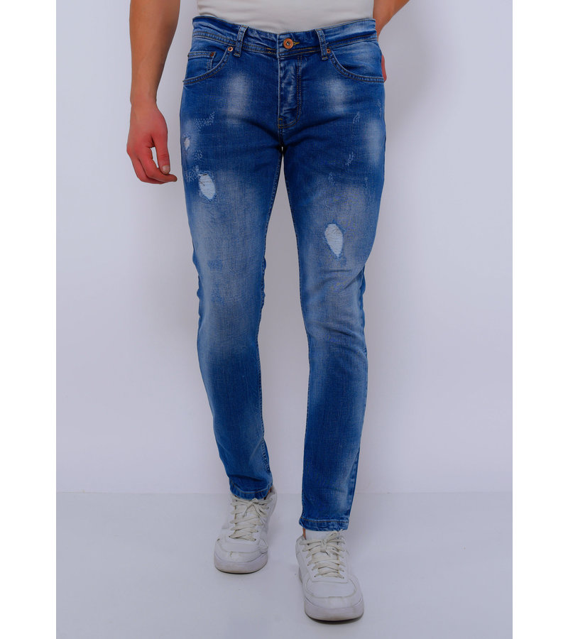 True Rise Trendiga Jeans Herr Slim Fit - DC-039 - Bla