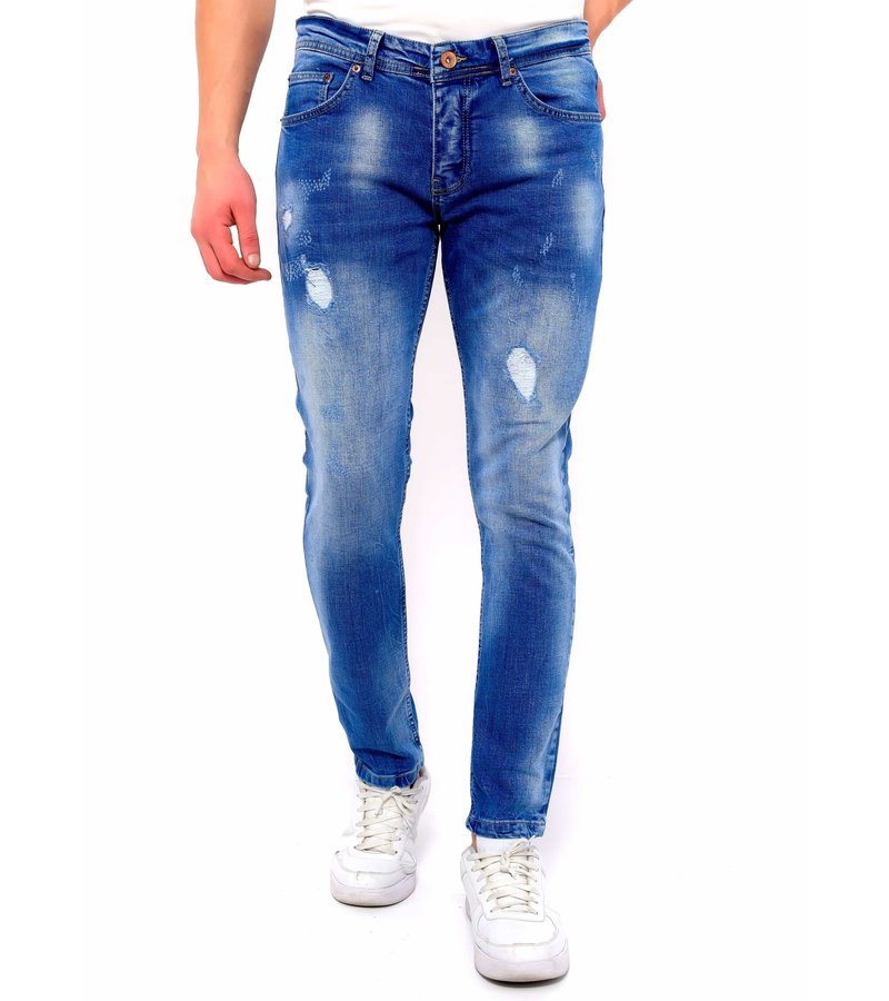 True Rise Trendiga Jeans Herr Slim Fit - DC-039 - Bla