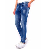 True Rise Trendiga Jeans Herr Slim Fit - DC-039 - Bla