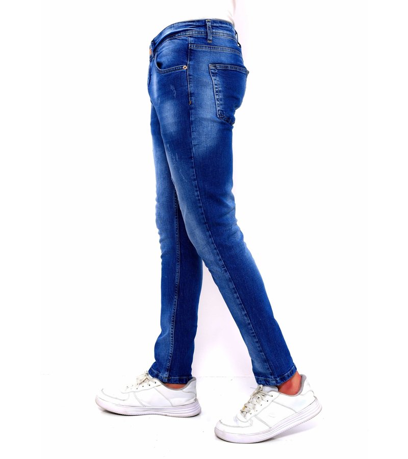 True Rise Trendiga Jeans Herr Slim Fit - DC-039 - Bla