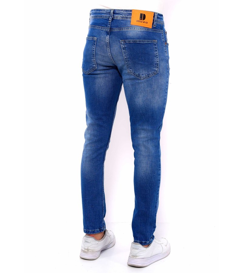 True Rise Trendiga Jeans Herr Slim Fit - DC-039 - Bla