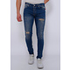 Ripped Jeans Herr Slim Fit Strech - DC-046 - Bla
