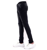 True Rise Jeans Ripped Herr Slim Fit Strech - DC-053 - Svart