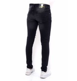 True Rise Jeans Ripped Herr Slim Fit Strech - DC-053 - Svart