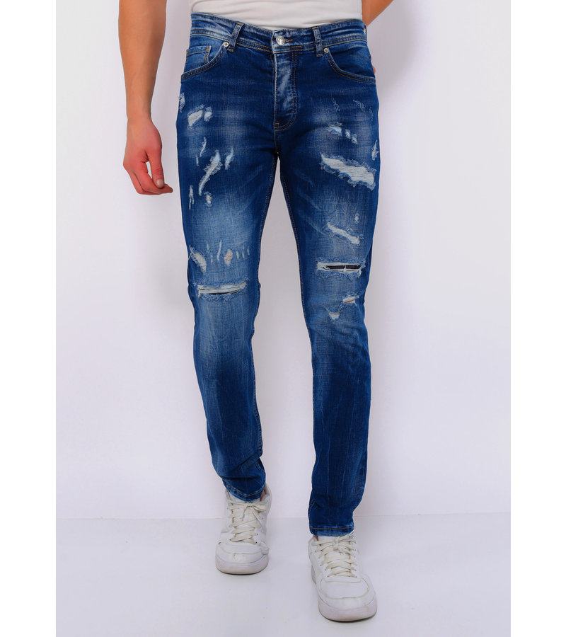 True Rise Slim Fit Jeans Stretch Herr - DC-047 - Bla