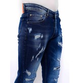 True Rise Slim Fit Jeans Stretch Herr - DC-047 - Bla