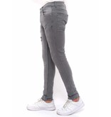 True Rise Stretch Jeans Herr Slim Fit -DC-055- Gra