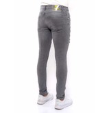 True Rise Stretch Jeans Herr Slim Fit -DC-055- Gra