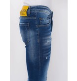 Local Fanatic Blue Ripped Jeans Herr Slim Fit -1081