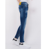 Local Fanatic Blue Ripped Jeans Herr Slim Fit -1081