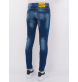 Local Fanatic Blue Ripped Jeans Herr Slim Fit -1081