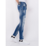 Local Fanatic Ripped Stonewashed Jeans Herr Slim Fit -1073 - Bla