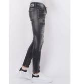 Local Fanatic Distressed Jeans Stonewash Herr Slim Fit -1087 - Svart Local Fanatic Distressed Jeans Stonewash Herr Slim Fit -1087 - Svart
