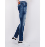 Local Fanatic Blue Stone Washed Jeans Herr Slim Fit -1076 - Bla