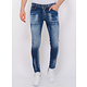 Paint Splash Ripped Jeans Herr Slim Fit - 1071- Bla