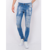 Local Fanatic Blue Ripped SkaterJeans Herr Slim Fit -1078 - Bla