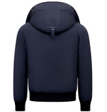 Enos Vinterjacka Herr -  Kort Jacka Herr med Huva - Blå