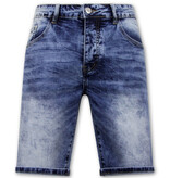 Enos Korta jeans män Stretch Denim Short - Blå