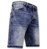 Enos Korta jeans män Stretch Denim Short - Blå