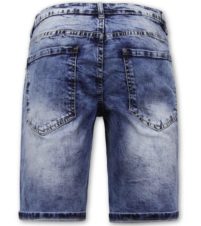 Enos Korta jeans män Stretch Denim Short - Blå