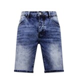 Enos Korta jeans män Stretch Denim Short - Blå