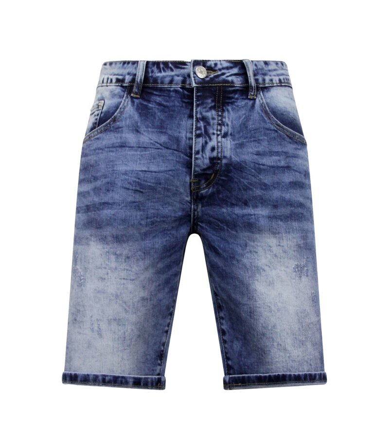 Enos Korta jeans män Stretch Denim Short - Blå