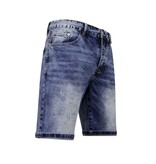 Enos Korta jeans män Stretch Denim Short - Blå