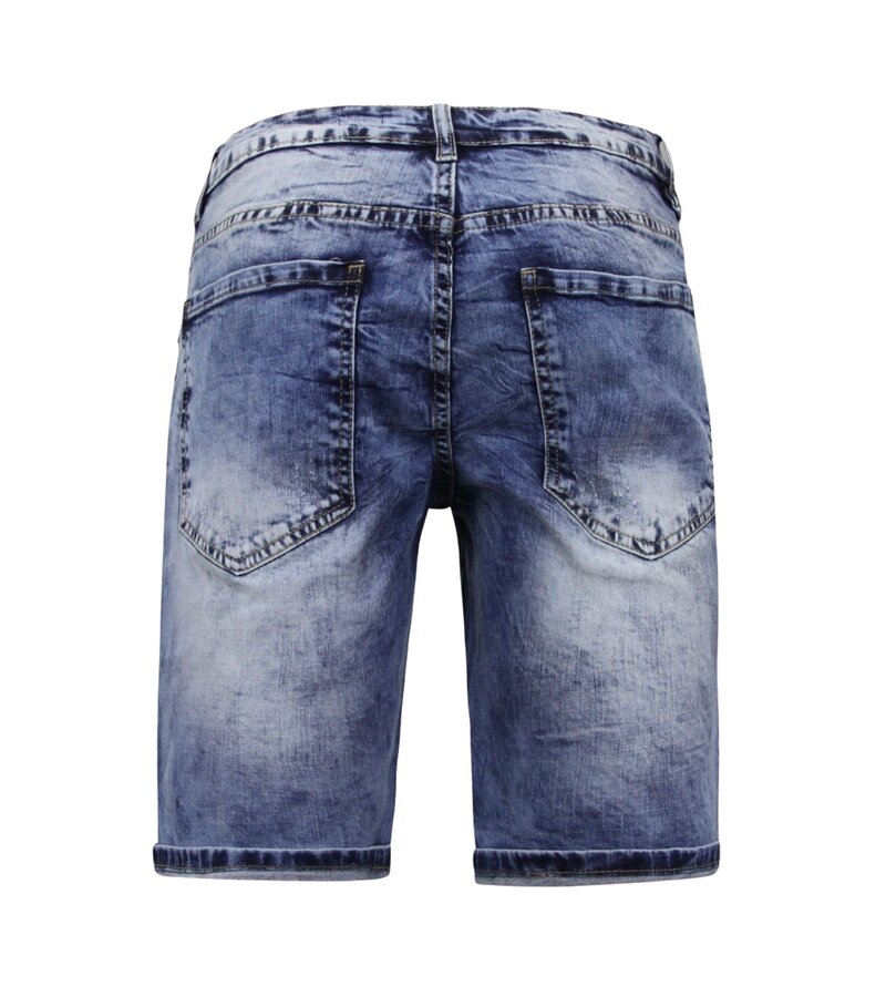 Enos Korta jeans män Stretch Denim Short - Blå