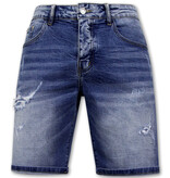 Enos Stretchkorta byxor Herr - Denim Short - Blå